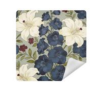 siphylline Cosmetic Bag Camera Lens Cloth Magic Portable Makeup Organizer Wrap 13.8 X 13.8 Wrapper Organizer Bags For Women, William Morris White lily flowers, 17.7x17.7in