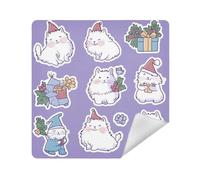 siphylline Cosmetic Bag Camera Lens Cloth Protective Toiletry Organizer Travel Wrap 13.8 X 13.8 Wrapper For Organization, Turkish Angora cats Purple, 21.7x21.7in