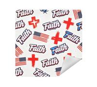 siphylline Cosmetic Pouchs Camera Lens Cloth Portable Makeup Bag Organizer Wrap 13.8 X 13.8 Wrapper Makeup pouching For Women, trendy faith flag, 13.8x13.8in