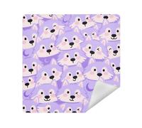 siphylline Cosmetics Pouchs Camera Lens Cloth Protective Make Up Organizers Wrap 13.8 X 13.8 Wrapper Organizer Bags For Women, cartoon cute fox purple, 13.8x13.8in