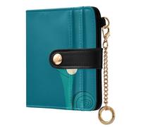 siphylline Crazy Snail Cyan Ladies Lightweight Foldable Wallet Convenient PU Leather Wallet for Women Girls