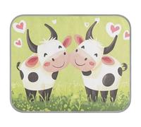 siphylline Cute Animal Cow Lover Kiss Summer Cooling Dog Blanket Self Cooling Bed for Outdoor for Pig Cozy Sleeping tapete refrescante para mascotas S