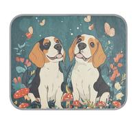 siphylline Cute Beagle Dogs Teal Summer pet Cooling mats Self Cooling Bed for Outdoor for Puppy Cats Indoor pet Summer Mantas frías para Perros S