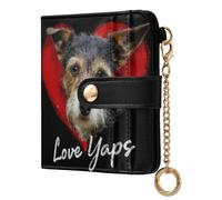 siphylline Cute Shire Dog Women's Minimalist Folding Wallet Portable PU Leather Folding Wallet for Woman Girl