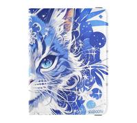 siphylline Delicate Cartoon Caracal Cat Leather Passport and Vaccine Card Wallet Combo Vaccine Case Protector Cover Passport Cover with RFID Blocking Waterproof