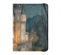 siphylline Dream Castle Unearthly Leather Passport Holder Covers Case Passport Cover Cute Passport Book Ultra Slim