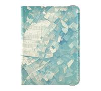 siphylline Dreamy Abstract Butterfly Music Notes Teal Leather Passport Card Holder Cover Combo Card Holder Passport Case Passport Cover Holder Wallet Case Lightweight