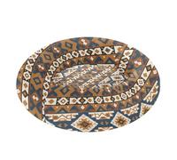 siphylline Ethnic Style Abstract Pattern Coffee Blue Pet Cat Beds Removable & Washable fluffier Cat Cave Bed for Extra Small Size Pets Supplies
