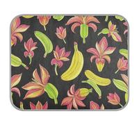 siphylline Fashion Fruit Banana Floral Black Yellow Summer cat Cooling mat Self Cooling Dog Blankets for Large Dogs for pet Indoors Comfy esterilla refrescante para Perros S