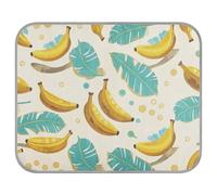 siphylline Fruit Banana Floral Leaf Yellow Cyan Summer Cooling pad for Cats Self Cooling Outdoor cat Bed for Hamster Indoors esterilla refrescante para Perros S