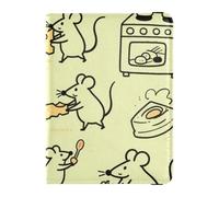 siphylline Funny Kitchen Animal Yellow Leather Passport and Vaccine Card Wallet Combo Travel Passport Wallet Passport Cover with RFID Blocking Lightweight