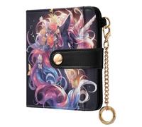 siphylline Funny unicorns Trend-setting Style Women's Compact Folding Wallet Cute Minimalist PU Leather Wallet for Women Boys Girls