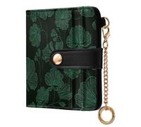 siphylline Geranium Ark Green Women's Folding Wallet For Women Waterproof PU Leather Bifold Wallet for Women Boys Girls