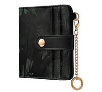 siphylline Gothic Darkness Black Cats Jungle Women's Folding Wallet With Card Slots Fancy PU Leather Bifold Wallet for Woman Girl