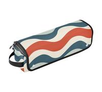 siphylline Hair Tools Travel Bag with Heat Resistant Mat Large Capacity Hair Straighteners Organizer for Flat Iron Hot Tools and Haircare Accessories, Abstract Wave Portable Organizer