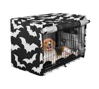 siphylline Halloween Bat Black White Dog Crates Covers Pet Kennel Cover Dog Crate Protector