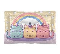 siphylline Happy Animal Cats Unicorns Rainbow Pet Sleeping Mat Non-Slip Soft Comfortable Dog Cat Bed for Large Jumbo Medium Small Dogs 36" x 24"