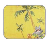 siphylline Hawaiian Cats Play Guitar Summer pet Cooling mat for Dogs Self Cooling Blanket for Dogs for Rabbit Outdoor pet cat Essentials cama refrescante para Perros S