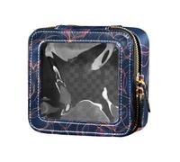 siphylline Heart Clear Small Makeup Bag Toiletry Bag Makeup Organizer for Traveling, heart, One Size