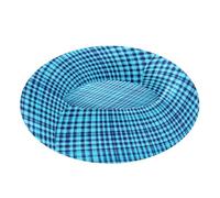 siphylline Herringbone Houndstooth Checked Royal Blue Pet Cat Bed Relieve Stress fluffier Kitten Beds for Medium Size Pets Sleeping