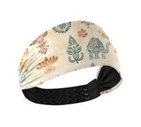 siphylline Indian Style Floral Elements Retro Cooling cloth headbands Elastic head for women for make up Running Daily use Daily use
