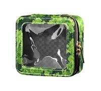 siphylline Kale Roulette Style Green Clear Small Makeup Bag Travel Bags for Toiletries Cosmetic Bag for Traveling, Kale Roulette style green, One Size