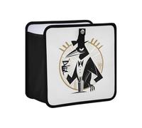 siphylline Leak-Proof Foldable bin Trash Portable Garbage Bags for car for Women Men Road Trip Essentials 6L - Bartender Crow Simple