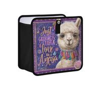 siphylline Leak-Proof Foldable Camp Trash can Waterproof car Trash can for Women Car Accessories for Women Men 4L - Just A Girl Who Loves Alpaca