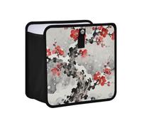 siphylline Leak-Proof Foldable Container bin Leak-Proof & Spill-Proof car Accessories for Men Interior for Women Men Road Trip Essentials 4L - Plum Tree in The Snow