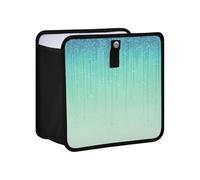 siphylline Leak-Proof Foldable Door Trash can Waterproof & Odor-Free car Trash can for Back Car Accessories for Women Men 6L - Blue Mint Green Glitter Sparkling