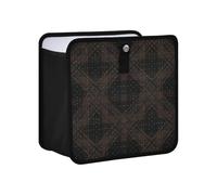 siphylline Leak-Proof Foldable Foldable Trash can Waterproof & Odor-Free car Garbage can for SUV, Truck & Minivan 4L - Dark Brown Dots Plaid