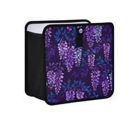 siphylline Leak-Proof Foldable Leather Trash can Portable car Accessories for Women Interior Car Accessories for Women Men 4L - Dark Purple Indiana Wisteria