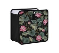 siphylline Leak-Proof Foldable Organizer bin Leak-Proof & Spill-Proof car Trash can for Women for SUV, Truck & Minivan 6L - Lovely Water Lily Pink Emgald