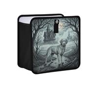 siphylline Leak-Proof Foldable Portable Trash can Waterproof & Odor-Free car Trash can for Back Car Accessories for Women Men 6L - Halloween Gothic Ghostly Labrador