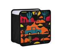 siphylline Leak-Proof Foldable Trash cans Portable Garbage can for Back for SUV, Truck & Minivan 4L - Shannon Snow Artist Funny Sundown Truck