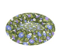 siphylline Light Blue Purple Morning Glories Green Pet Cat Beds Removable & Washable fluffier Cat Pillow Bed for Small Size Pets Supplies