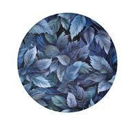 siphylline Long Pile Round rug for dorm Leaves