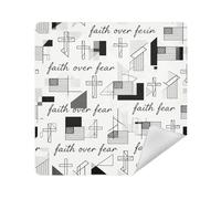 siphylline Make Up Bag Camera Lens Cloth Self-Adhesive Travel Toiletry Organizer Wrap 13.8 X 13.8 Wrapper For Toiletries, faith over fear flag, 17.7x17.7in