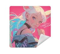 siphylline Make up Pouchs Camera Lens Cloth Self Adhesive Toiletry Organizer Travel Wrap 13.8 X 13.8 Wrapper Makeup pouching For Women, cute rabbit girl, 13.8x13.8in