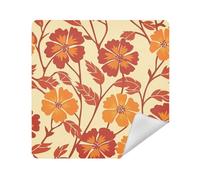 siphylline Make up Pouchs Cloth Magic Sticker Jewelry Organizer Wrap 13.8 X 13.8 Wrapper Organizer Bags For Women, Marigold flower red yellow, 21.7x21.7in