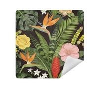 siphylline Make up Pouchs Cloth Self Adhesive Make Up Organizers Wrap 13.8 X 13.8 Wrapper Cosmetic Organizers For Travel, William Morris Yellow rose, 21.7x21.7in