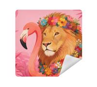 siphylline Makeup Holders Cloth Magic Portable Makeup Organizer Wrap 13.8 X 13.8 Wrapper Cosmetic Organizers For Travel, funny animals with Garland, 21.7x21.7in