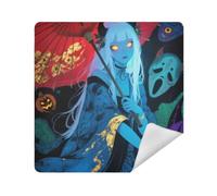 siphylline Makeup Travel Case Camera Lens Cloth Portable Portable Makeup Organizer Wrap 13.8 X 13.8 Wrapper Cosmetic Organizers For Travel, white-haired female ghosts in ukiyo-e, 13.8x13.8in