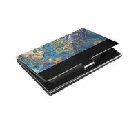siphylline Mao Art Worldwide Slim pocket business card holder with Leather and Stainless Steel office card holder for Business Meeting Use
