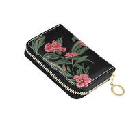 siphylline Margay Phlox Genesis Misty Rose Dark leather womens card holder wallet with Cion Purse RFID Blocking women's card cases with zipper