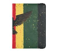 siphylline National Vietnam War Veterans Army Bird Leather Passport Card Holder Cover Combo Travel Passport Wallet Cute Passport Book Waterproof