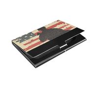 siphylline National Vietnam War Veterans Army Soldier Ultra-thin business card holder organizer With Leather & Stainless Steel name card holder for Business Meeting Use