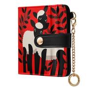 siphylline Naughty Farm Lambs Ladies PU Leather Bifold Wallet Portable Premium PU Leather Wallet for Woman Girl