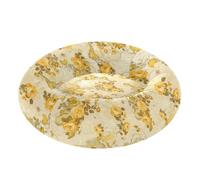 siphylline Old Style World Map Marigold Rose Flower Pet Cat Bed Donut Cuddler fluffier Dog Cave Bed for Medium Size Pets Sleeping