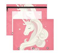 siphylline Pencil Cases Portable Pen Holder Case for A4 Paper Letter 2 Pack Students College Supplies unicorns Peach Sunshine